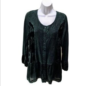 Soft Surroundings Vivian Velvet Top Extra Small